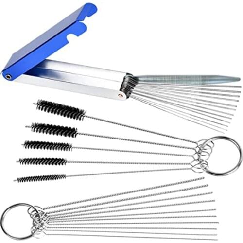 Carburetor Carbon Dirt Jet Remove Cleaning Needles Brushes Kits Cleaner Tools for Automobile Motorcycle ATV Welder Carb Chainsaw