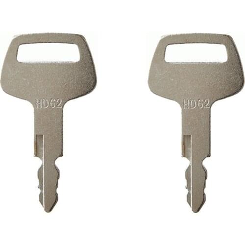 2 Pcs HD62 Key For Hyundai Bobcat Hitachi Thomas Ford Sunward Massey-Ferguson Excavator Dozer Skidsteer H808 Nagnao