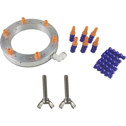 CNC Engraving machine Water spray ring for Cooling drilling and milling too，inner Diameter 125mm with Nozzle inner diameter 10mm