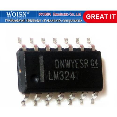 10pcs/lot LM324DR2G LM324DR LM324DT LM324 SOP-14 New original In Stock