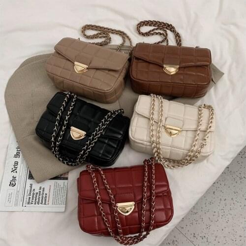 Fashion Chain Shoulder Messenger Female Bag 2021 Brand Luxury Women Crossbody Bags Famous Designer Pu Leather