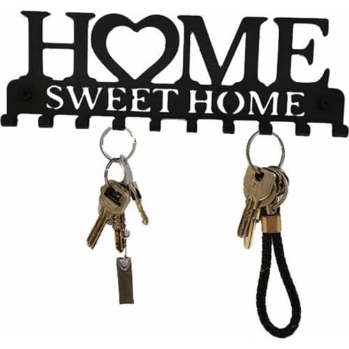 Fashion Towel Rack Punch Free Wall Mounted English Letter Pattern Wrought Iron Towel Holder Organizer Rack for Home Clothes Hook