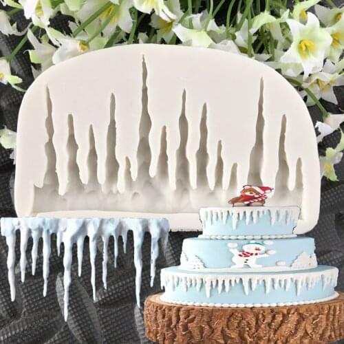New Icicle Ice Cone Flowing Ice Around Cake Edge silicone mold cake decorating tools fondant molds