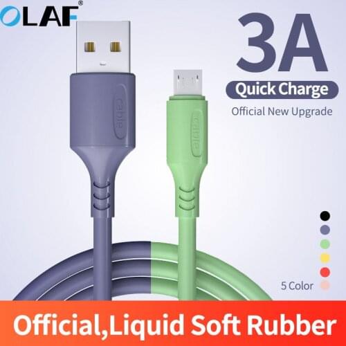 OLAF Micro USB Cable 3A Liquid Fast Charge USB Data Cable for Samsung Xiaomi LG Tablet Android Mobile Phone USB Charging Cord