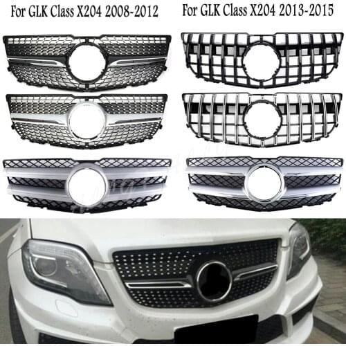 Front Racing Billet Bumper Grille Upper Facelift Grill For Mercedes-Benz X204 GLK Class 2008 2009 2010 2011 2012 2013 2014 2015