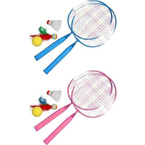 Shuttle Racket Met Casual Playing Games Outdoor Sports Racket with Shuttlecock Professional Rackets Set for Children Kids