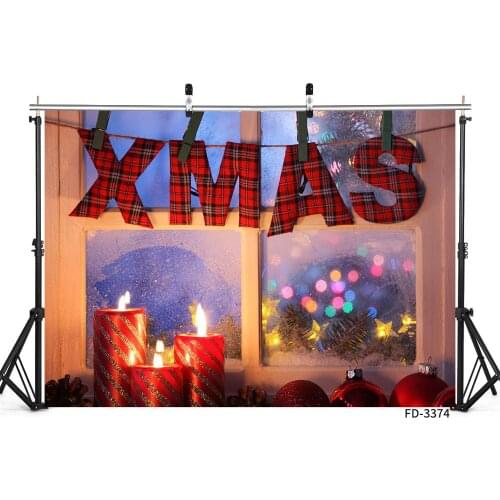 Christmas Party Banner Xmas Window Backdrop Photobooth Decor Baby Newborn Photography Background Photocall Photo Studio Props