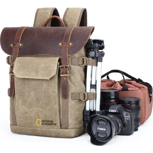 Wholesale National Geographic Africa Collection NG A5290 A5280 Laptop Backpack Digital SLR Camera Bag Canvas Photo Bag