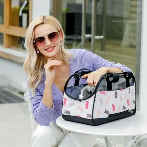 Dog Cat Single Shoulder Bags Portable Mesh Breathable Pets Carrier Handbag For Pets Outdoor Travel Puppy Kitten Bags Cat Carrier