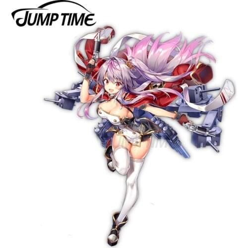Jump Time 13 x 10.6cm For Azur Lane Grenville Anime Waifu Car Stickers Vinyl Material Decal Car Accessories Graffiti Decoration