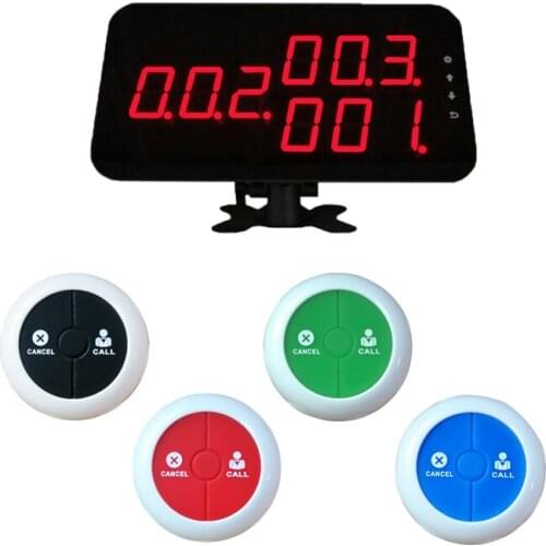Ycall Wireless Restaurant Waiter Paging System 1 Host Display Receiver 10 Table Bells Call Button Customer Service