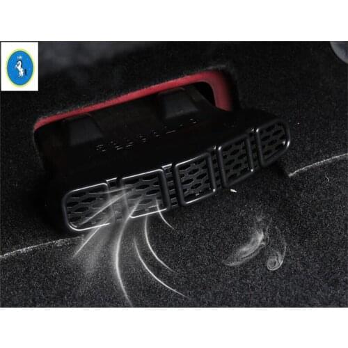 Yimaautotrims Seat Under Heat Floor Air Conditioner AC Duct Vent Outlet Dust Plug Cover Trim 2 Pcs For Jeep Renegade 2015 - 2020