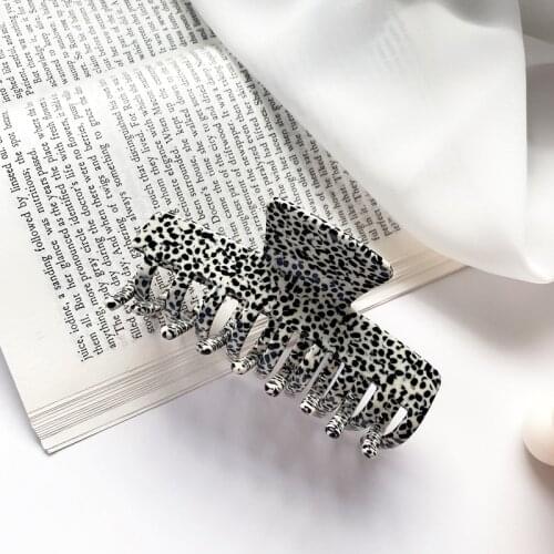 Women Fashion Acetate Hair Clip Lady Vintage Back Head Hair Claw
