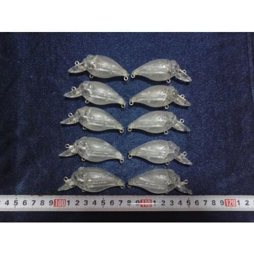 10pcs Unpainted Crankbait Blank Fishing Lure Body 3 Inch 1/2 OZ Blank lures JS#69