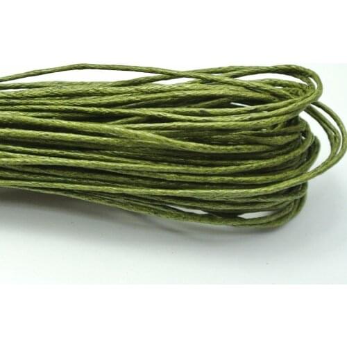 100 Meters Olive Green Waxed Cotton Beading Cord 1mm for Bracelet Necklace