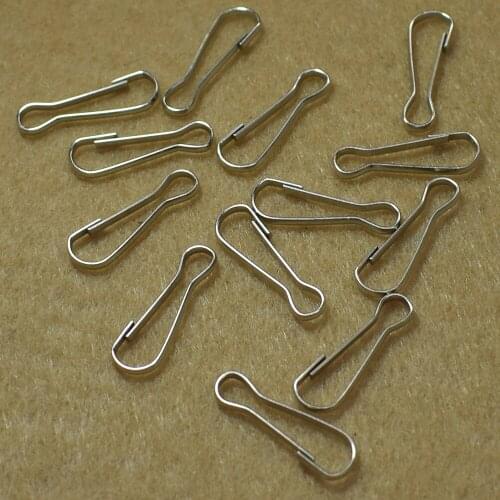 100PCS 15MM Leather Belt Strap Bag Buckles Metal Clasps Keychain Clips Snap Hook DIY Accessories Safety Pins Sewing Accessories