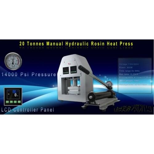 20 tonnes manual Hydraulic Rosin heat press rh