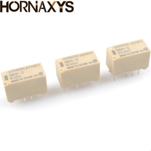 5pcs/10PCS/20PCS/50PCS / lot New and Original relay G6S-2 5VDC 12VDC 24VDC DIP8
