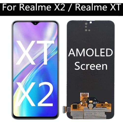 6.4" AMOLED For OPPO Realme X2 RMX1992, RMX1991 LCD Display Touch Screen Digitizer Assembly Replacement For Realme XT screen
