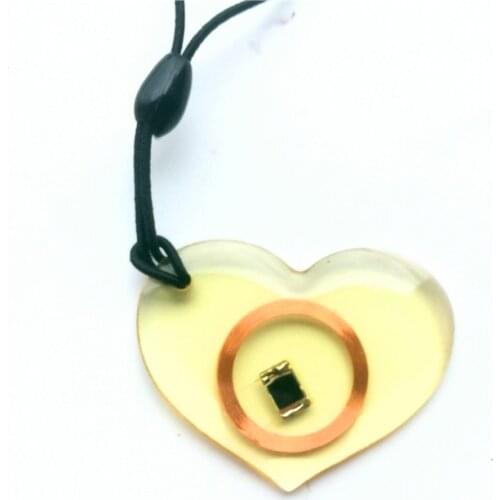 125Khz EM4100 Chip RFID Keychains Proximity ID Card Tags Keyfobs Read Only Transparent Heart Card High Quality