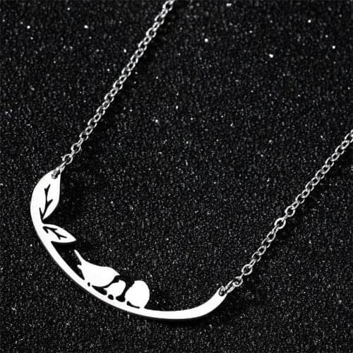 Europe And The United States Stainless Steel Pendant Lady Temperament Joker Three Little Birds Collarbone Chain