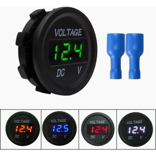 DC 5-48V LED Display Digital Panel Voltmeter Electric Voltage Meter Volt Tester for Auto Battery Car Motorcycle Ship Waterproof