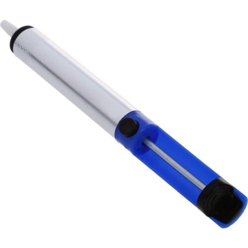 CNIM Hot Blue Silver Tone Shell Desoldering Pump Solder Sucker Irons Tool