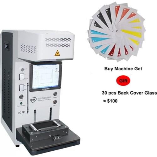 TBK-958A 20W LCD Back cover glass seprating machine For iPhone 8 to iPhone 11 Promax Back Glass Remover Metal Engraving