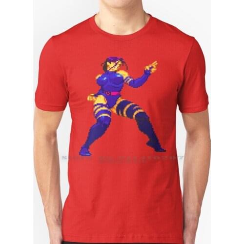 Psylocke Stance T Shirt 100% Pure Cotton Arcade Video Games Game Gamer Gaming Vs 2 Mvc2 X Men Elizabeth Braddock Betsy Revanche