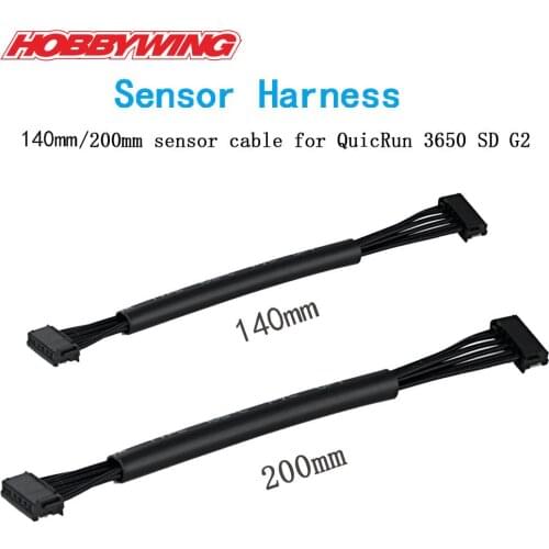 Hobbywing 140mm 200mm Sensor Harness Cable Hall Sensor Cable for Xerun 3650 SD G2 Series Sensored BL Motor adapter
