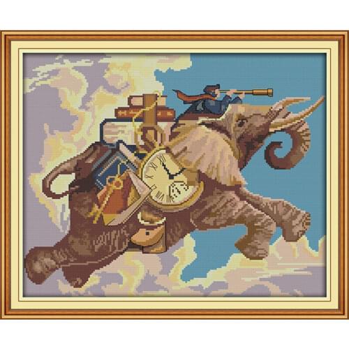 Explore the world cross stitch kit aida 14ct 11ct count printed canvas stitches embroidery DIY handmade needlework