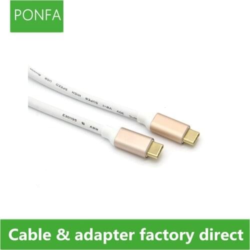 USB Type C Cable, USB 3.1 Gen2 USB-C Male to Male Data Sync and Charging Wire Cord Connector for USB-C Devices metal shell cable