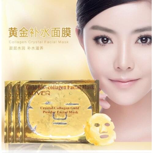 24K Gold Collagen Face Mask Crystal Gold Collagen Masks Moisturizing whitening Anti-aging Skin Care Korean Cosmenics mask