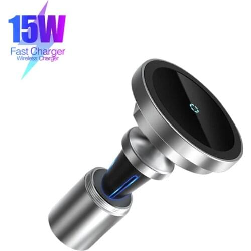 15W Fast Charging Magnetic Phone Holder Wireless Car Charger Mount For Iphone 12/ Mini/12 Pro Max Airvent Mount Car Phone Holder