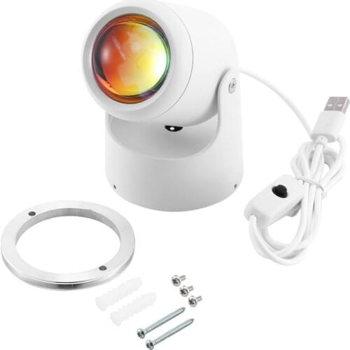 Small Mini Wall Hanging Sunset Light Live Room Environment Photography Light Photo Atmosphere Creation Light Sunset Rainbow lamp