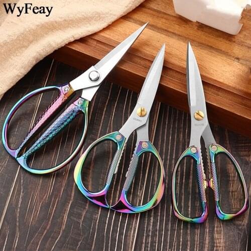 Multicolor Professional Strong Scissors Tailors Scissors Embroidery Needlework Sewing Kitchen Scissors DIY Thread Fabric Shears