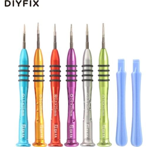 8 in 1 Cell Phone Pry Opening Tools Kit Metal Screwdrivers Set for Laptop Computer Repair Hand Tools Set P2 T4 T5 T6 PH000