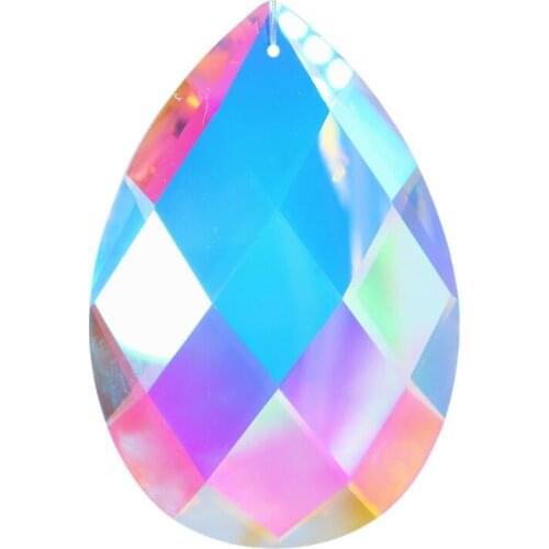 2021 New Color Crystal Chandelier Drops Pendants Prisms Hanging Glass Prisms Suncatcher 2020 trend