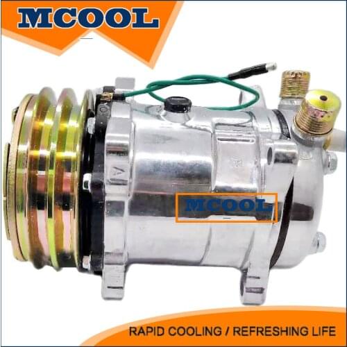 Brand New Auto AC Compressor For Sanden 5h14 Sanden 508 SD508 Tractor Excavator Heavy Duty Truck 12V 24V 2 Groove V Blet Pulley