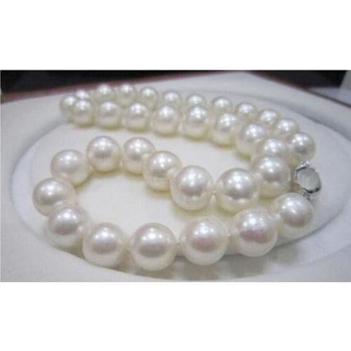 10-11mm Natural White SOUTH SEA Pearls Necklace 18"