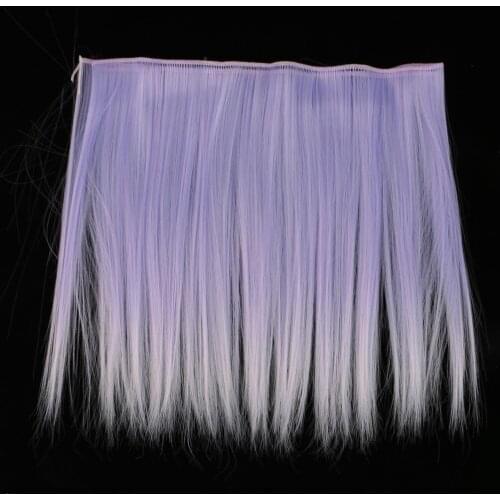 Dolls Straight Hair Wig High Temperature Wire Hairpiece For 1/3 1/4 1/6 BJD Girl Doll DIY Making -Purple