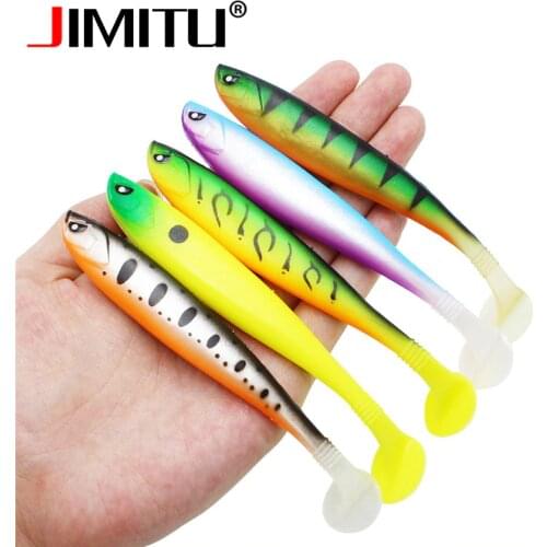 JIMITU 3pcs Soft lures 13cm 10g carp fishing PVC silicone bait wobler na ryby softbait leurre souple shad mar articulos de pesca
