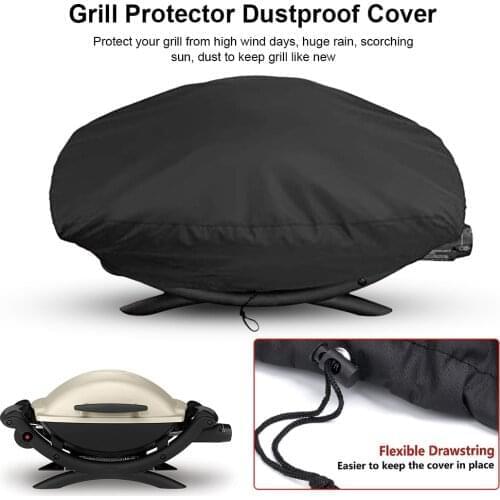 Grill Protector Dustproof Cover Waterproof Gill Cover Outdoors Garden Courtyard For Weber 7110 Q-1000 Series Grill