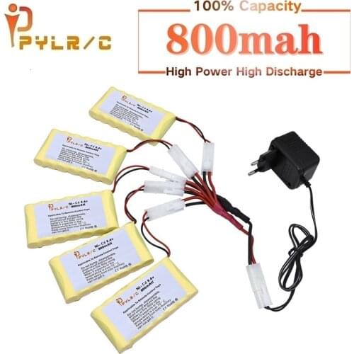 With Tamiya 2P Plug 8.4v 800mah Ni-CD Battery And Charger For Rc toys Car Tank Robot Gun Boat AA 8.4v Rechargeable Battery Pack
