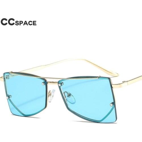 46564 Metal Frame Sunglasses Rivet Personality Men Women Fashion Shades UV400 Vintage Glasses