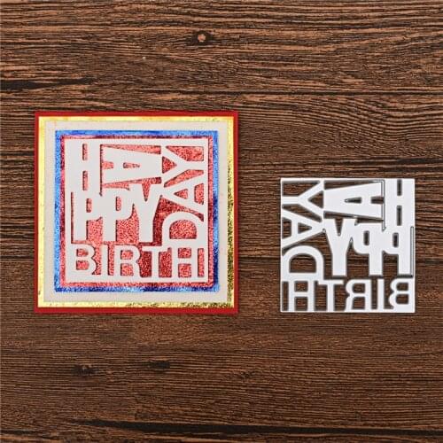 YaMinSanNiO Happy Birthday Word Metal Cutting Dies For Scrapbooking Card Making DIY Scrapbooking album Paper Card Letter Craft