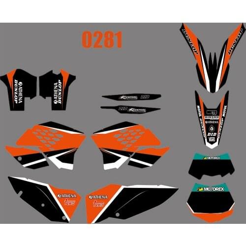 0281 Motorcycle Team Graphic & Backgrounds Decal Stiker Kits for KTM EXC 2008 2009 2010 2011