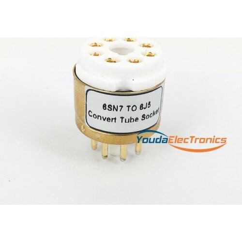1PC handmade 6SN7 TO 6J5 Vacuum Tube socket Adapter for tube amplifier diy