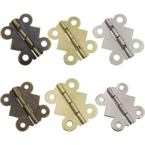 10Pcs Vintage Decorative Furniture small hinges Antique Cabinet Butterfly hinge Jewelry Chest Music Box Wine Hardware hardware