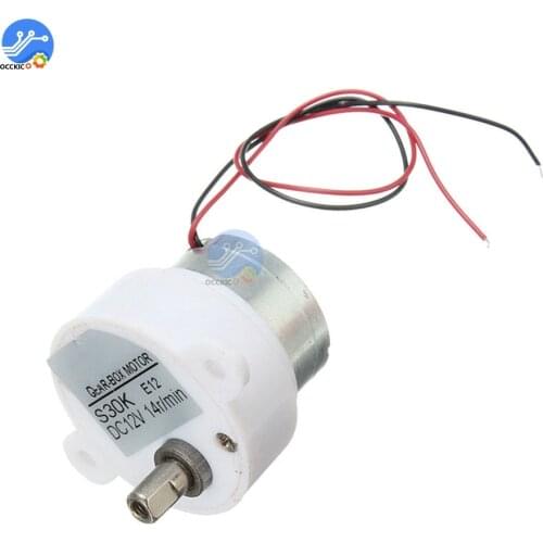 12V 14RPM 2 Wires Electric Brushless Motor High Torque Electric Geared Box S30K Reduction for Electronic Game Fun